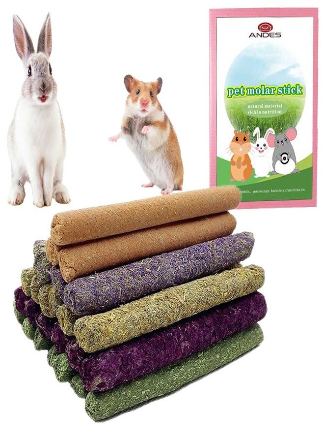 ANDES Rabbit Chew Toys 40pcs Timothy Hay Sticks About 14oz/400g Hamster Molar Snacks Handmade are Perfect Food Accessories for Bunny Guinea Pigs Rats Chinchillas Gerbils - Image 1